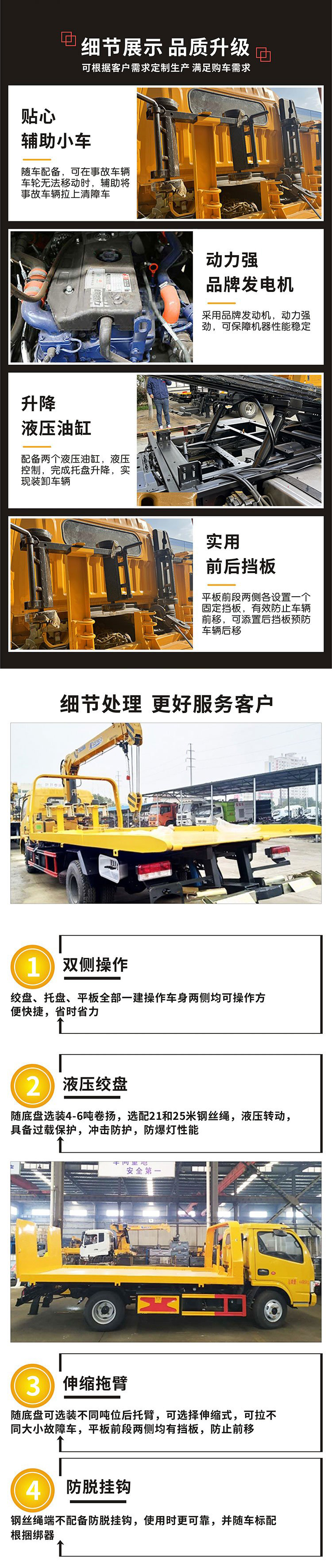 國六藍牌歐馬可一拖二清障車（160馬力重載）